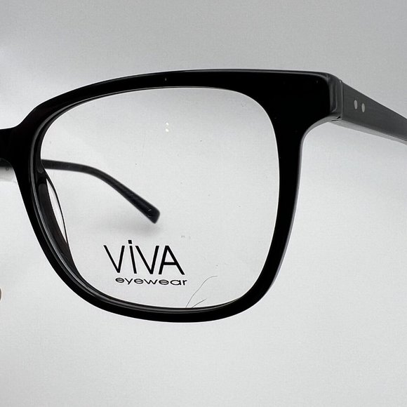 VIVA Eyewear VV4038 001 Wayfarer Square Horn Rim Eyeglass Frame Black 53-19-140 - Picture 6 of 12